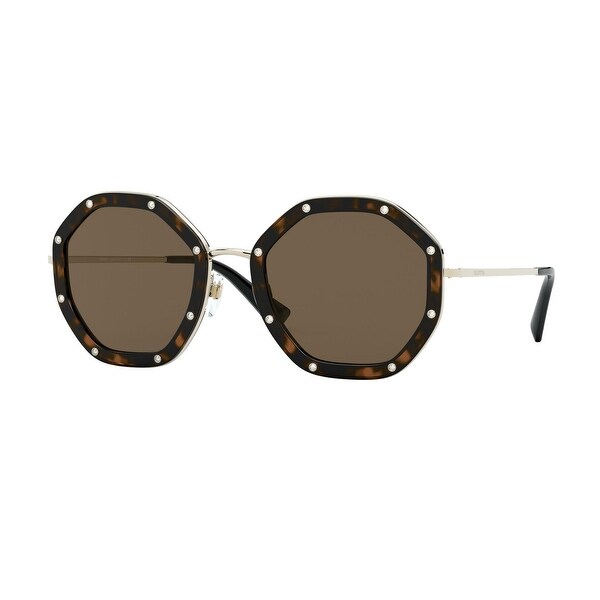 Valentino VA2042 300373 55 Pale Gold/havana Woman Irregular Sunglasses. Opens flyout.