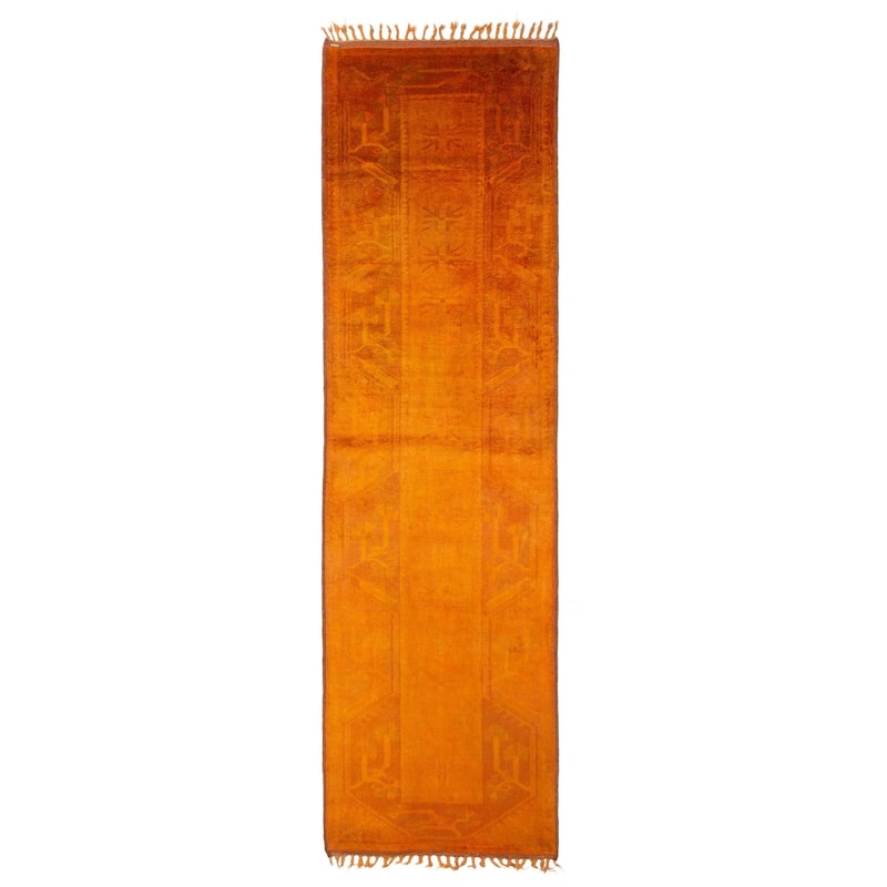 ECARPETGALLERY Hand-knotted Color Transition Burnt Orange Wool Rug - 2'7 x 9'5 - Burnt Orange - 2'7 x 9'5