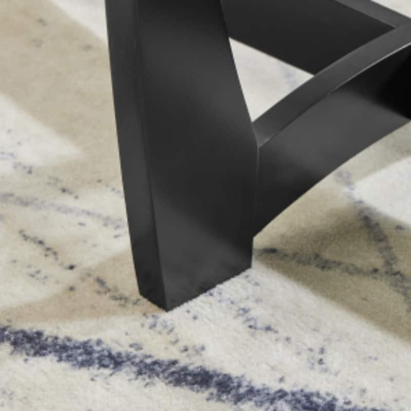 48" Oval Glass Coffee Table with Glass Top