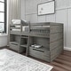preview thumbnail 9 of 17, Max and Lily Farmhouse Twin-Size Low Loft with 2 Drawers Driftwood