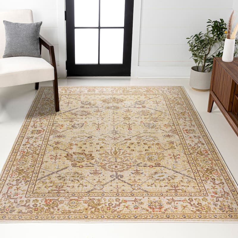 JONATHAN Y Khilana Modern Faded Peshawar Area Rug - 5 X 8 - Ivory