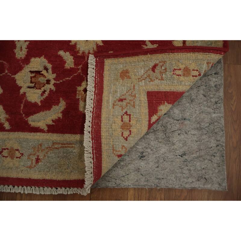 Hand Knotted Oriental 100% Wool Carpet Traditional Floral Red Peshawar Area Rug - 3' 0'' X 2' 2''