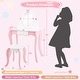 preview thumbnail 2 of 8, Gymax Pretend Kids Vanity Set Makeup Dressing Table 2-in-1 Mirror &