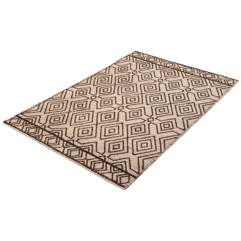 ECARPETGALLERY Braid weave Sienna Brown Wool Rug - 5'1 x 7'11