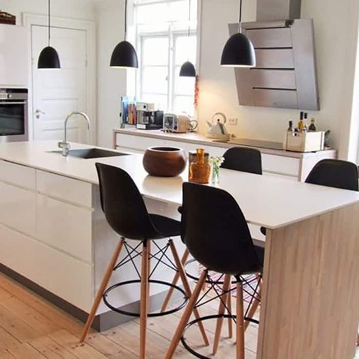 Counter Stool With Back Plastic Molded Wooden Eiffel Base For Kitchen Island Hotel Work High Chair
