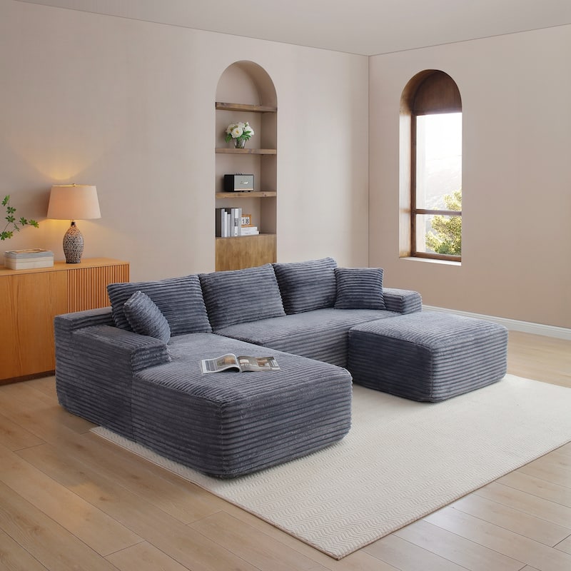 105'' Modular Sectional Sofa, Cloud Sectional Couch with Deep Seat