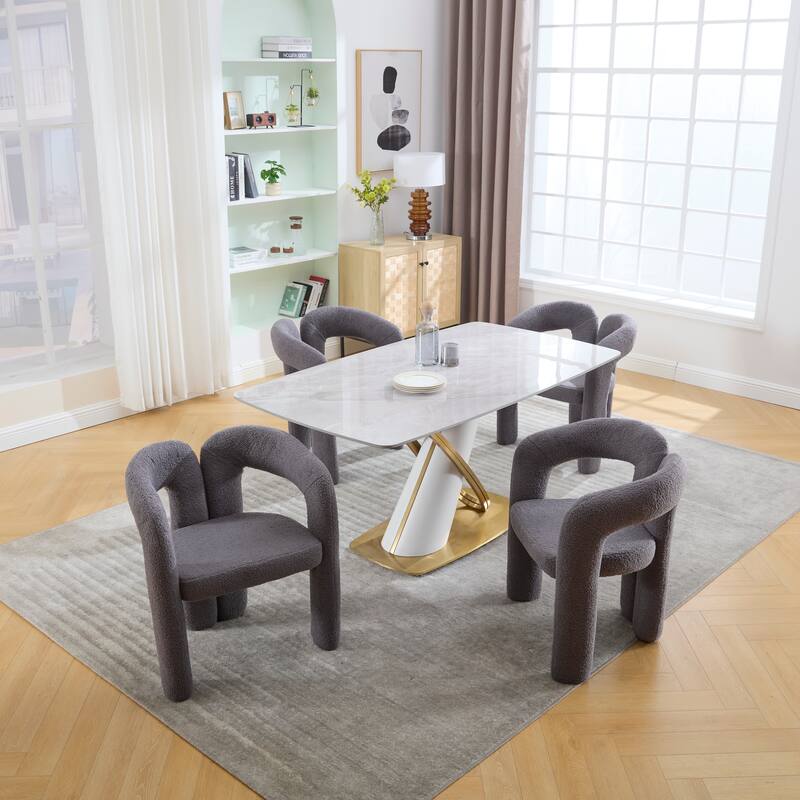 Contemporary Designed Velvet Fabric Upholstered Accent/Dining Chair/Barrel Side Chairs Armchair For Living Room Set Of 2