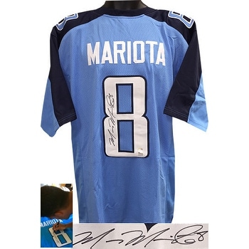 Marcus Mariota signed Columbia Blue 