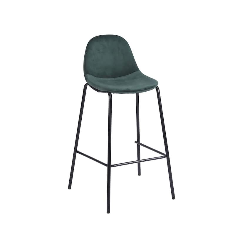 Porthos Home Tam Bar Stools Set Of 2, Velvet Upholstery, Iron Legs