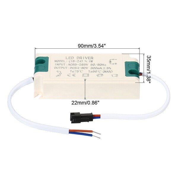 PATIKIL LED-Treiber 18-24W – AC 85-265V Eingang, DC 54-80V Ausgang, 300mA, Für LED-Beleuchtung