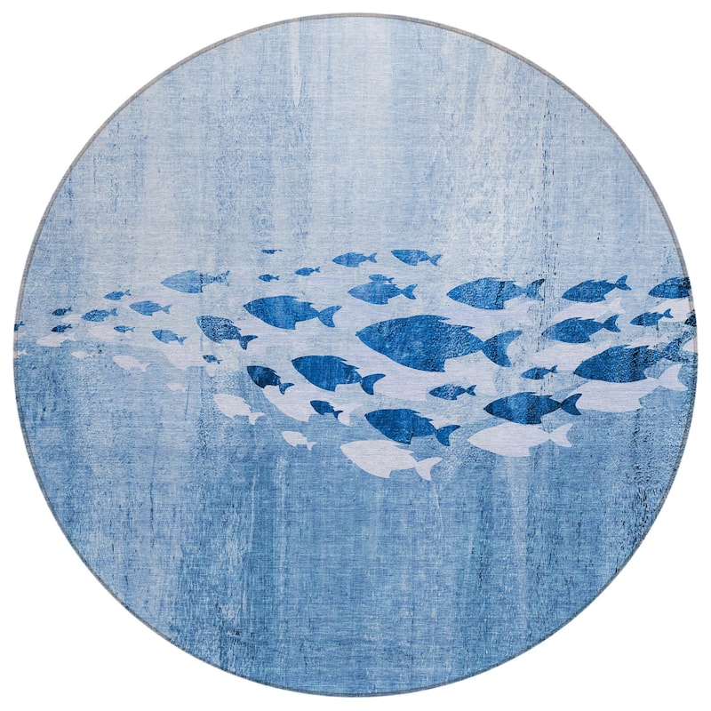 HomeRoots Nautical Transitional Rectangle Outdoor Rug