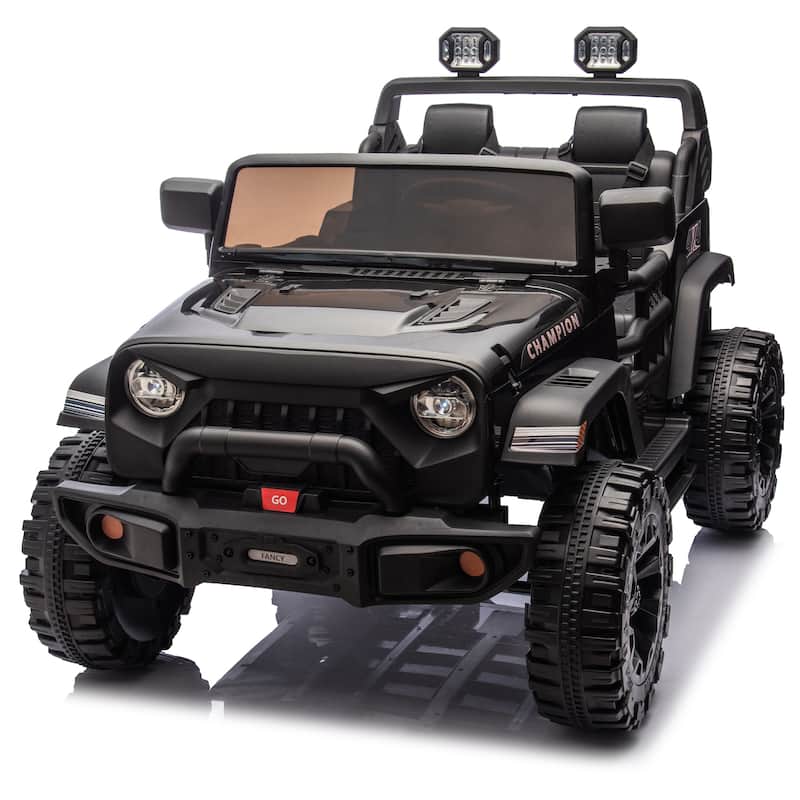 24V Two-Seater Kids Ride On Electric Car W/Parents Control,400w Motor,Provide A Speed Of 1.86-4.35mph For Kids Of 3+