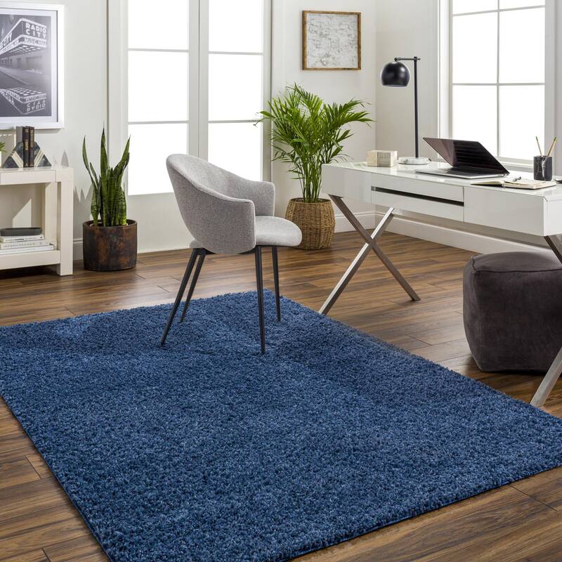 Livabliss Deluxe Shag Minimalist Medallion Area Rug