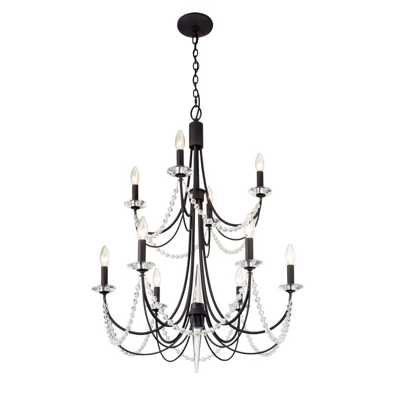 Varaluz Brentwood 10- Light 2-Tier Chandelier