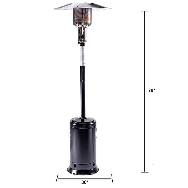 Outdoor Patio Propane Heater with Portable Wheels 47,000 BTU 88 inch
