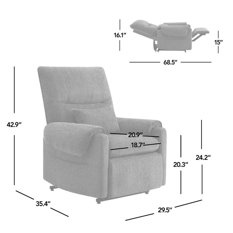 Glenn 30" Power Lift Assist Recliner Arm Chair