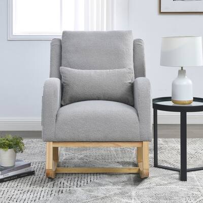 GDFStudio - Celestina Ultra-Cozy Rocking Chair with High-Back Support and Side Pockets - 27.5 "W