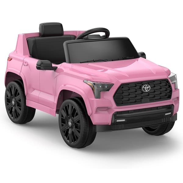 slide 2 of 49, Kid Ride on Car, 12V Licensed Toyota Electric Truck for Kids Pink