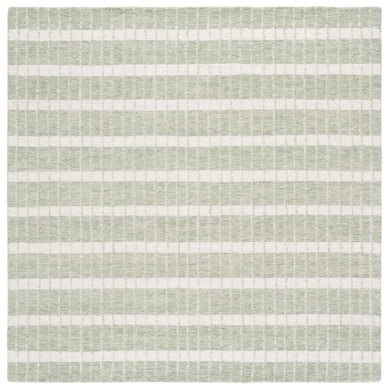 SAFAVIEH Handmade Genre Poliana Wool Rug - 8' x 10' - Green/Ivory