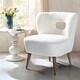 preview thumbnail 1 of 34, Dulcinea Ullna Lambskin Sherpa Upholstery Accent Chair by HULALA HOME
