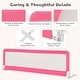 preview thumbnail 7 of 17, 71 Inch Extra Long Swing Down Bed Guardrail with Safety Straps - 71" x 14.5" x 22"