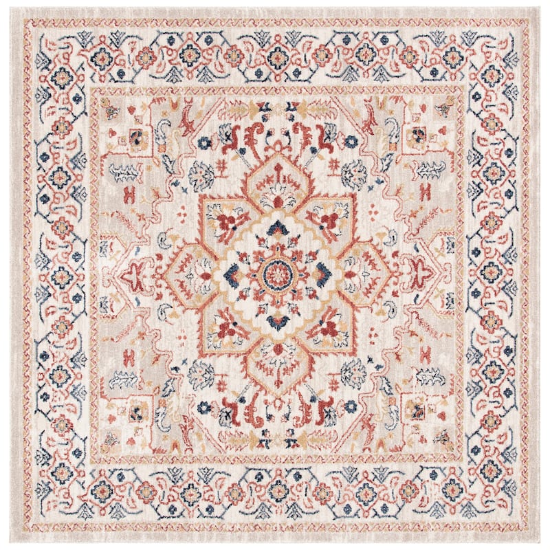 SAFAVIEH Charleston Morgann Medallion Rug - 6'7" Square - Beige/Ivory