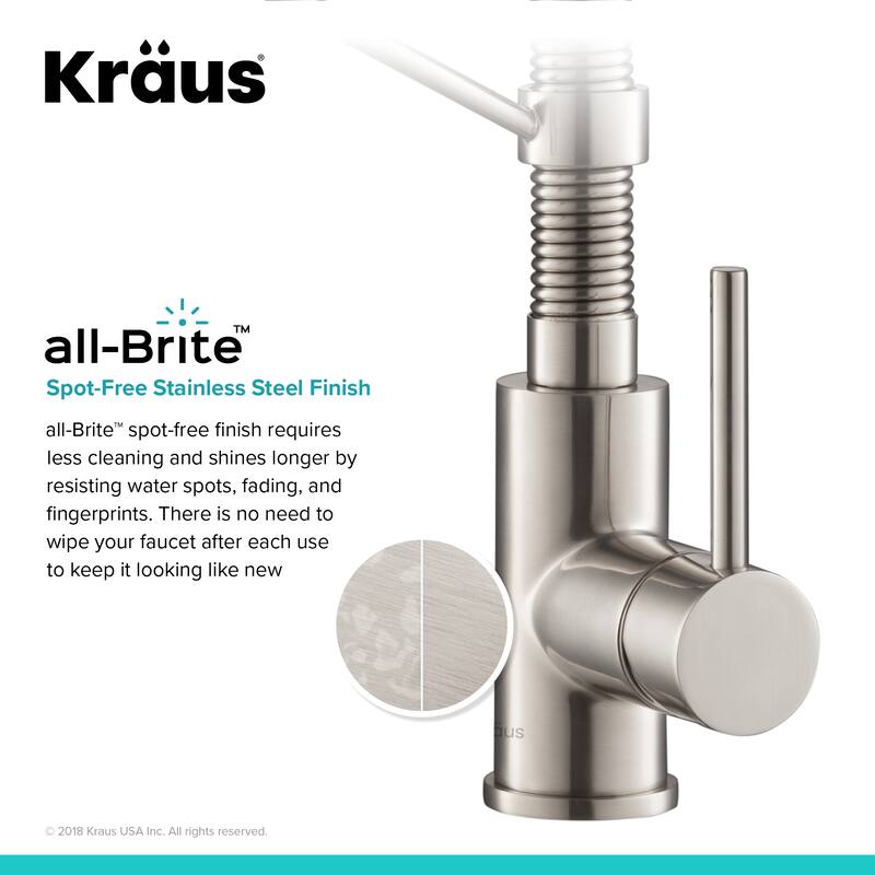 Kraus Bolden 2-Function 1-Handle Commercial Pulldown Kitchen Faucet