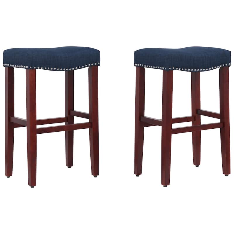 Jameson Upholstered Polyester Cherry 29 Inch Bar Stool (Set Of 2)