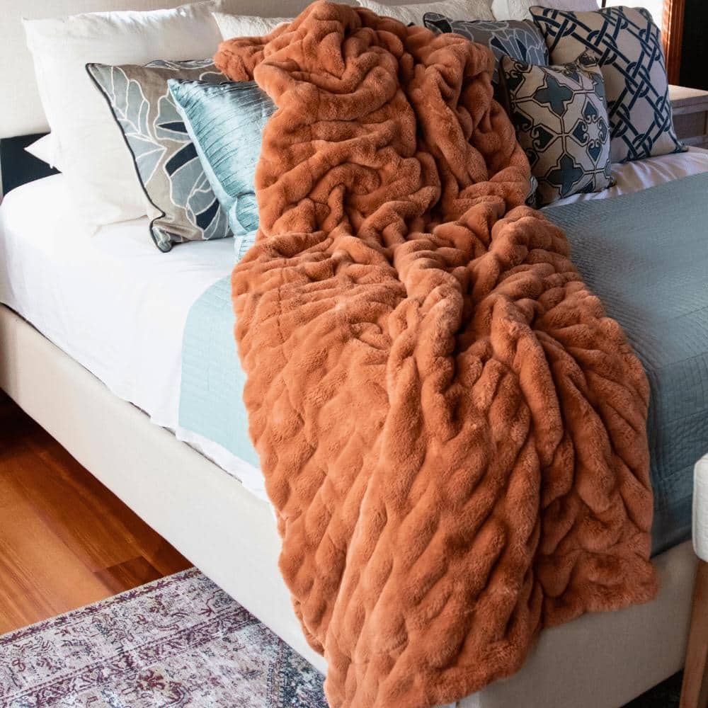 Minky Designs Luxuriously Soft Chic Minky Faux Fur Blankets