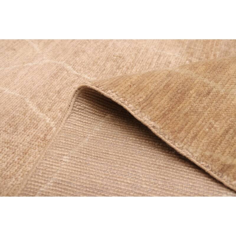 ECARPETGALLERY Hand-knotted Mystique Brown Wool Rug - 8'1 x 9'10