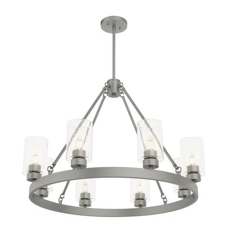 Hunter Hartland Wagon Wheel Chandelier - Dining Room, Kitchen, Entry - Farmhouse, Industrial