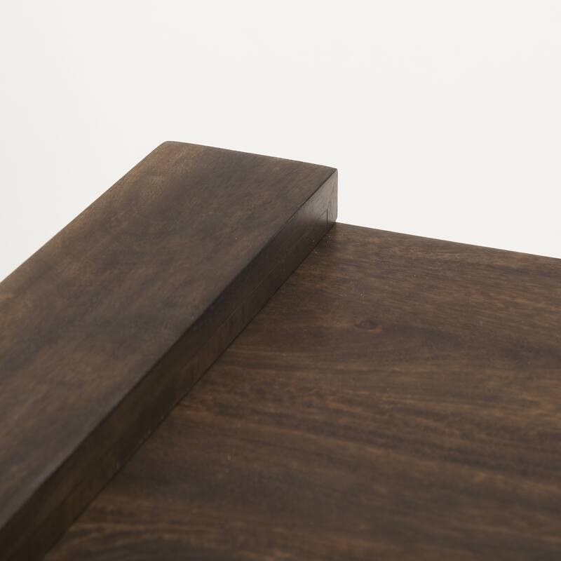 Athelia Dark Brown Solid Wood Square Accent Table - 23L x 22W x 22H