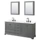 Option Dark Gray, Black Trim, White Quartz Top