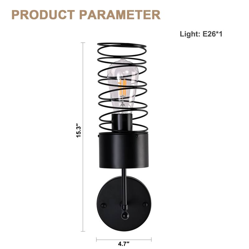 Bella Depot Wall Light Modern Metal Cage Sconce