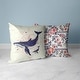 preview thumbnail 10 of 23, Whale and Petals Tales Throw Pillow26x26 Faux Suede