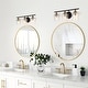 preview thumbnail 4 of 14, 2/3/4-Light Bathroom Black Vanity Lights Modern Wall Sconce Lighting with Glass Shade