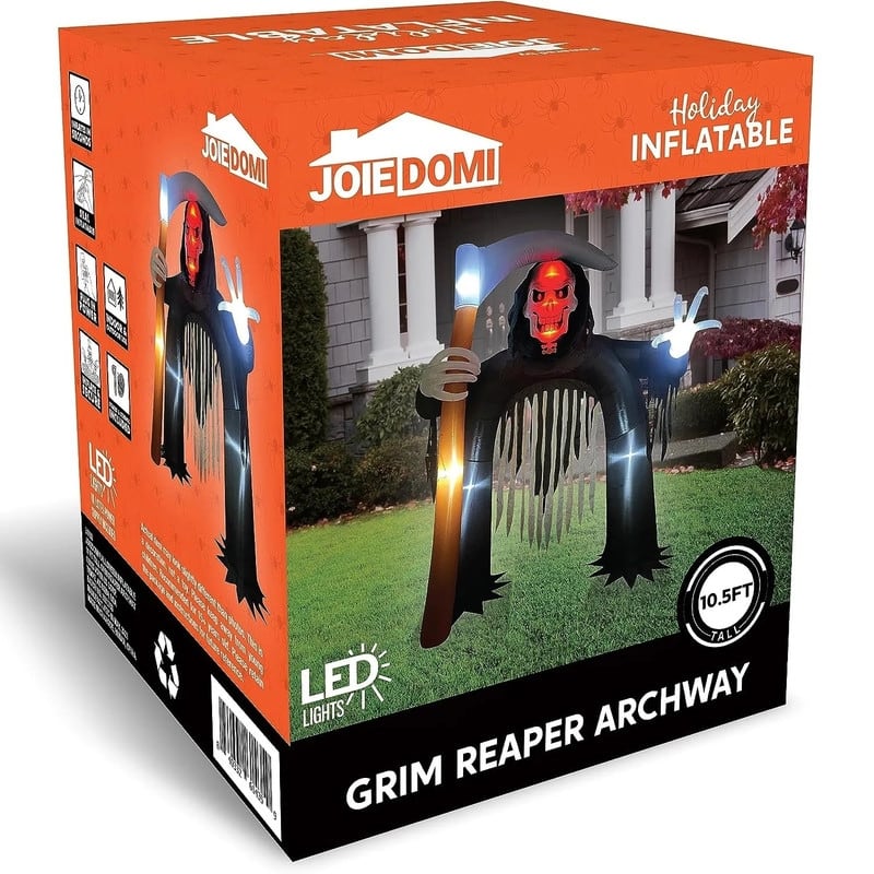 10.5 FT Halloween Inflatable Grim Reaper Archway