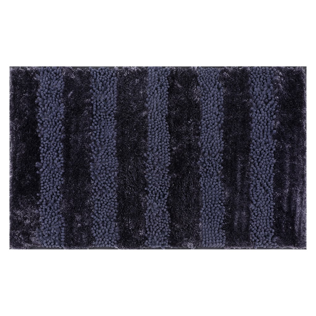 Striped Bathroom Mat Soft Fluffy Chenille Non Slip Absorbent Toilet Baths Rugs Home Gifts