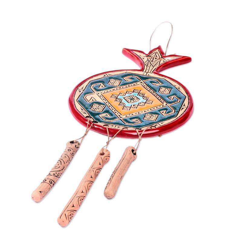 Novica Handmade Artsakh Fortune Ceramic Wall Decor
