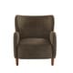 preview thumbnail 26 of 33, Christopher Knight Home - Parmelee Upholstered Wingback Club Chair with Plush Velvet and Solid Wood Legs