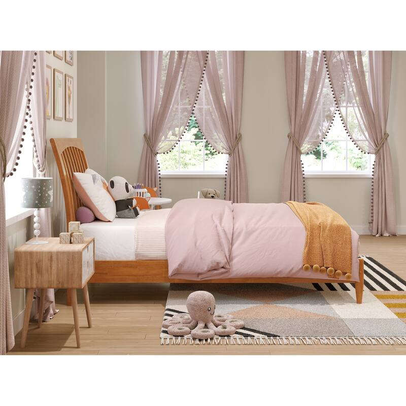 Orleans Solid Wood Low Profile Sleigh Platform Bed