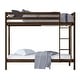preview thumbnail 27 of 30, CraftPorch Modern Twin Over Twin Size Wooden Bunk Bed Walnut