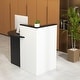 preview thumbnail 5 of 8, Gymax Front Reception Counter Desk Checkout Office Desk w/Open Shelf &
