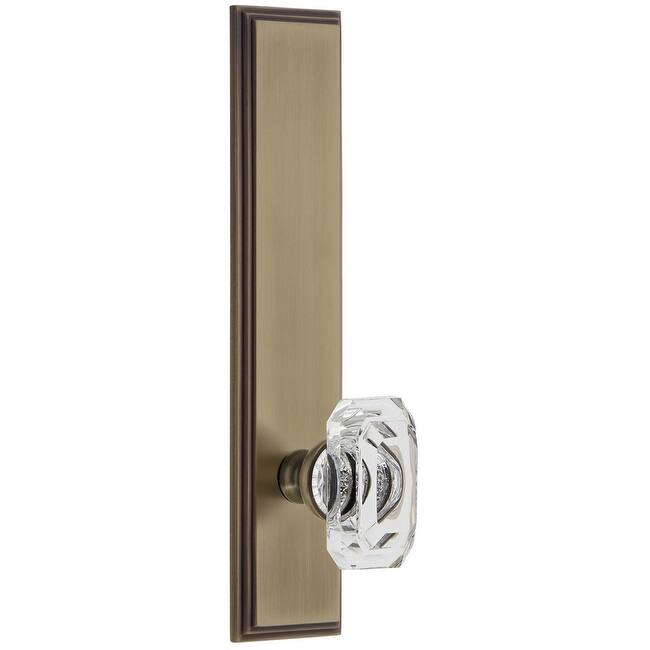 Grandeur Carre Solid Brass Tall Plate Rose Single Dummy Door Knob with