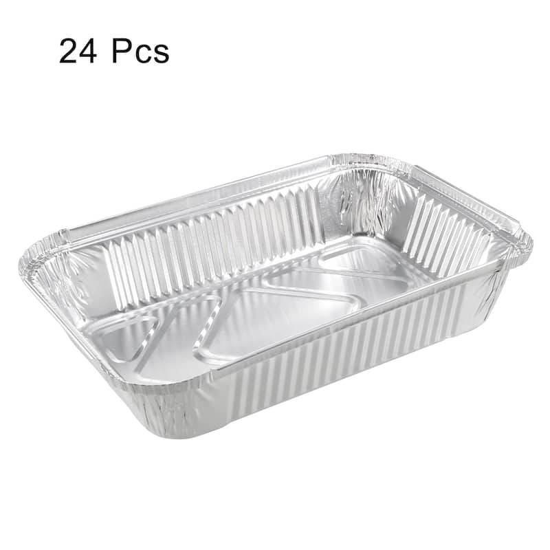 8.3"x5.7" Aluminum Foil Pans, Disposable Trays Containers for Roasting
