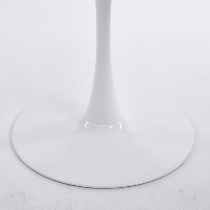 42.1" Tulip Dining Table With Round Table Top and Pedestal for 4-6 People