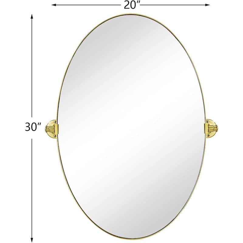 TEHOME Leni Oval Metal Wall Mirror