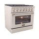 preview thumbnail 6 of 43, KUCHT 36 in. 5.2 cu. ft. Propane Gas Range with Sealed Burners and Convection Oven with interchangeable color door.