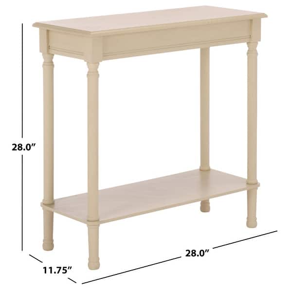 dimension image slide 3 of 8, SAFAVIEH Tinsley 28-Inch Rectangular Wood Console Table, Transitional - 28" W x 12" D x 28" H