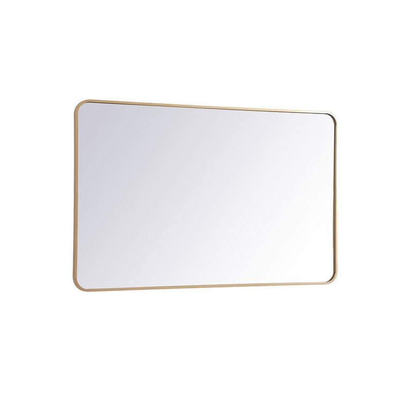 Ezra Soft Corner Metal Rectangular Mirror